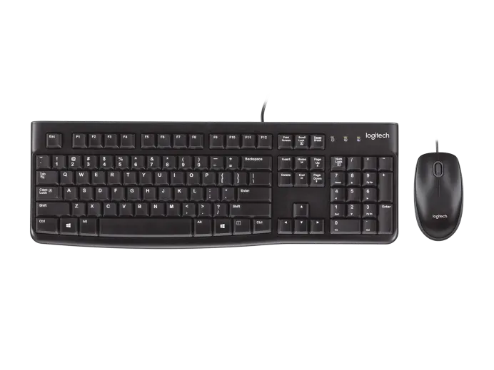 Logitech MK120 Corded Keyboard & Optical Mouse Combo
